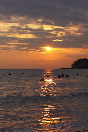 由比ヶ浜の夕陽