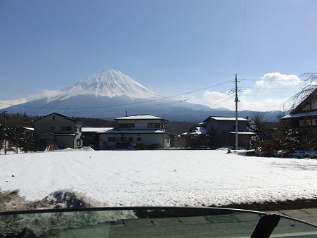 行きの富士山