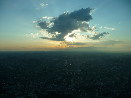 100310-富士山と夕陽 (1)
