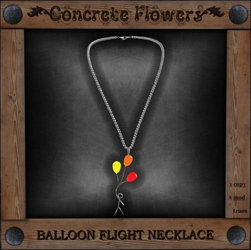 CONCRETE FLOWERS-BALLOON FLIGHT NECKLACE